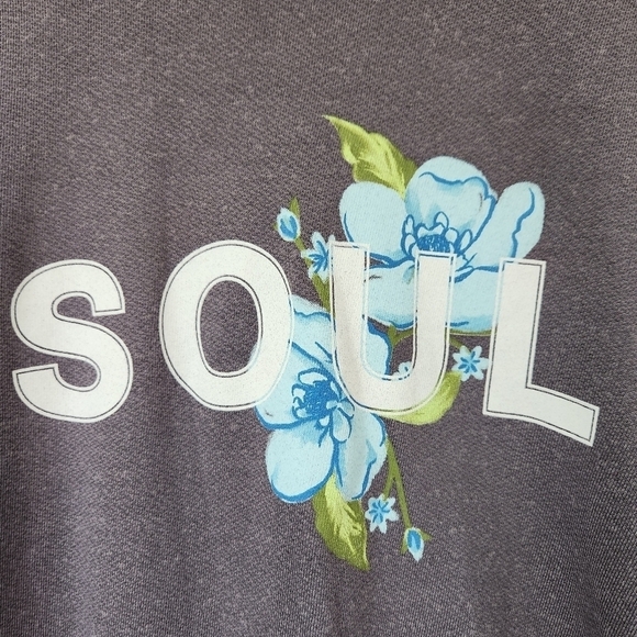 SoulCycle X Sundry Terry Lined Sweatshirt Floral Graphic Pullover Crewneck - Picture 5 of 7